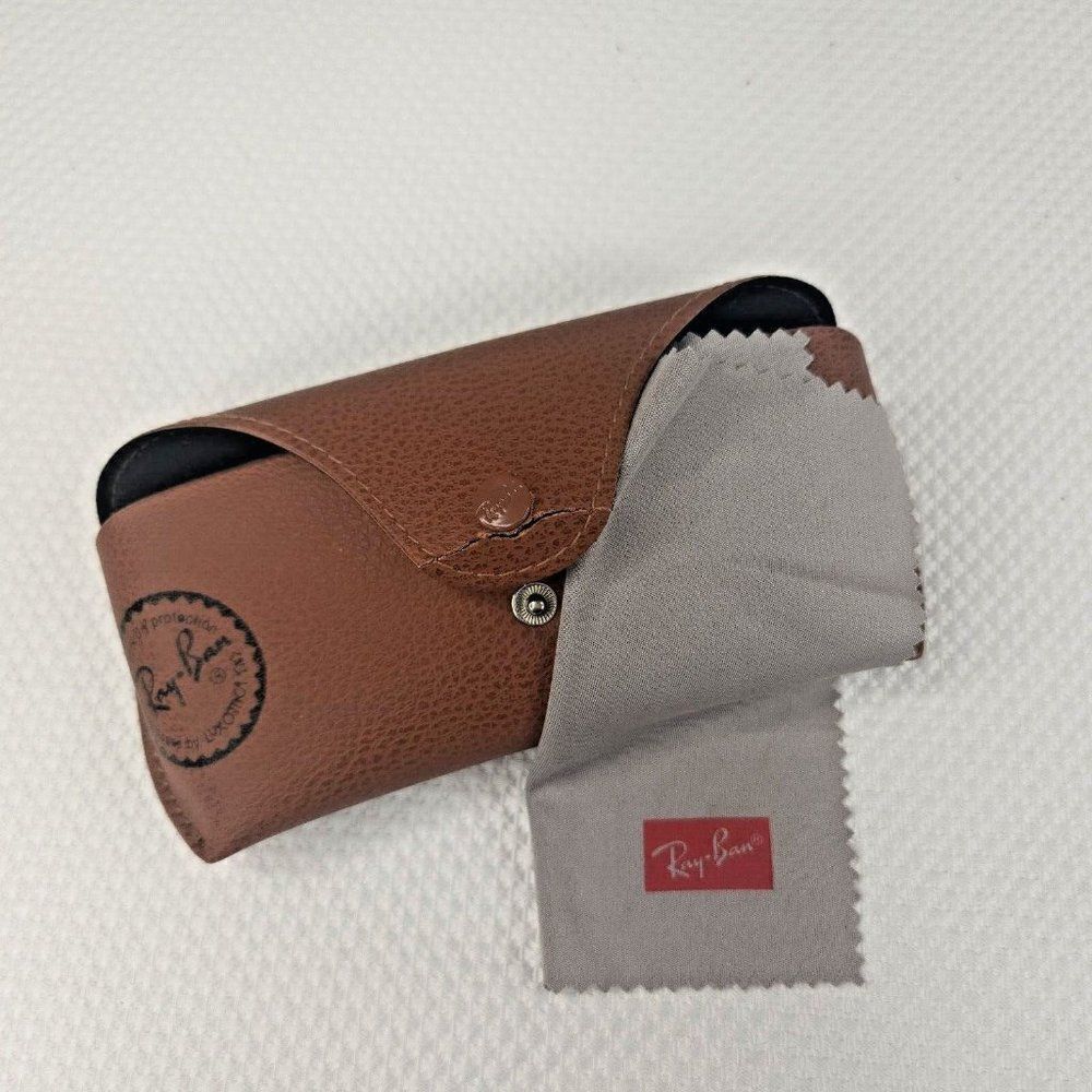 Ray Ban Leather Case Only Brown With Cleaning Cloth
